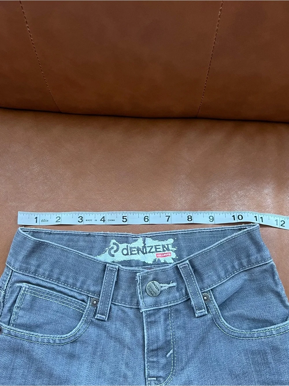 Denizen Levi's Kids Boys Sz 8 216 Skinny Jeans Gray Denim Straight Leg Jeans